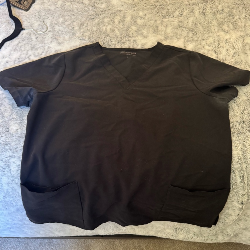 Black Mandala Scrub Top